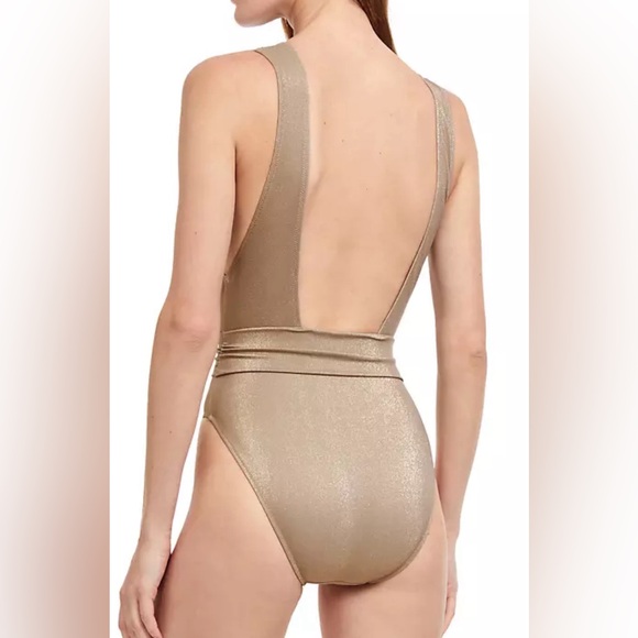Gottex One Piece Gold Swimsuit Size 10 - Picture 2 of 6